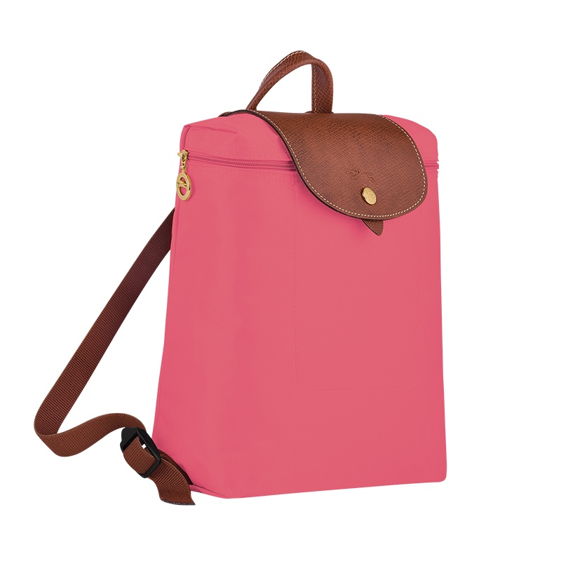 商品Longchamp|珑骧 LE PLIAGE女士石榴红色再生帆布双肩背包,价格¥1450,第4张图片详细描述