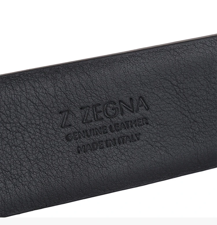 商品[国内直发] Zegna|ZEGNA 杰尼亚 男士黑色深棕色皮质配金色板扣双面皮带腰带 BSECC1-980B-NTM【包装随机，部分无包装盒】,价格¥2008,第8张图片详细描述