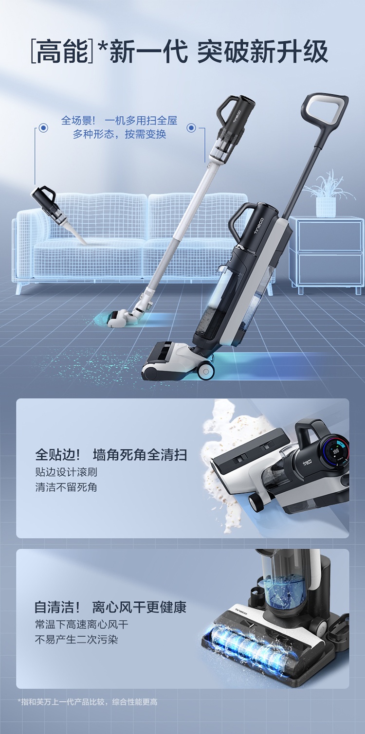 商品[国内直发] Tineco|添可(TINECO)无线智能洗地机芙万2.0slim增配版家用吸尘拖地一体清洁机车载吸尘器,价格¥3335,第2张图片详细描述