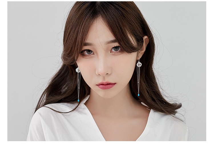 商品[国内直发] MYFD|【MYFD】耳环女长款 S925银随心随性系列之荷叶耳钉,价格¥74,第3张图片详细描述