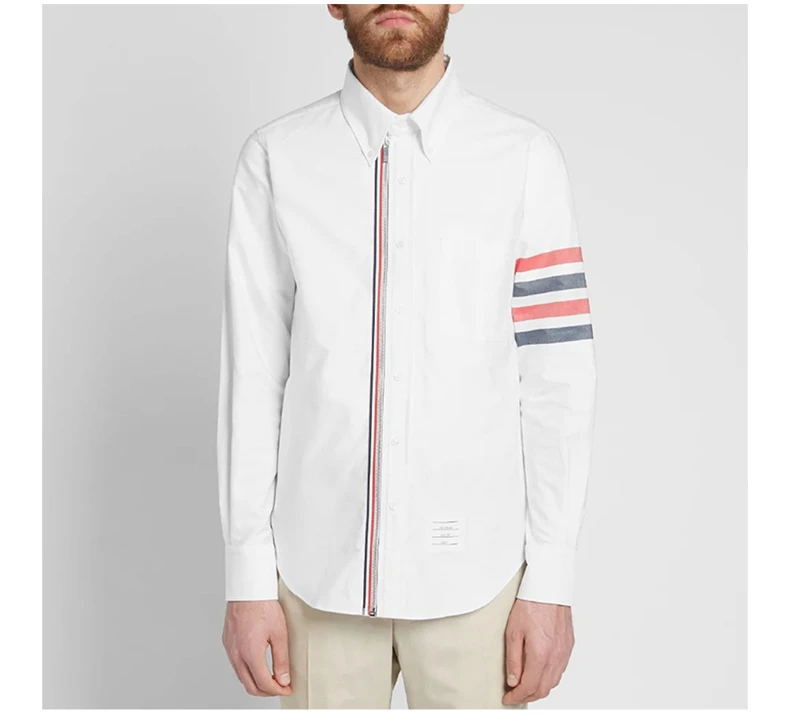 商品Thom Browne|THOM BROWNE 白色男士衬衫 MWL275A-03143-960,价格¥2631,第5张图片详细描述