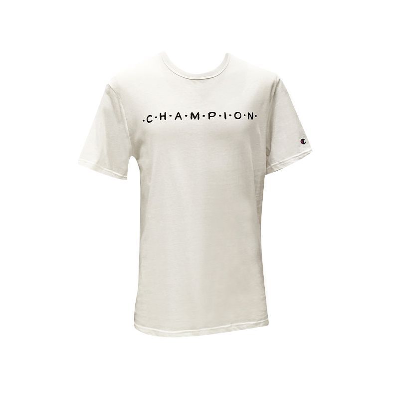 商品[国内直发] CHAMPION|CHAMPION 男士白色棉质短袖T恤 GT353-586A6A-045,价格¥239,第1张图片详细描述