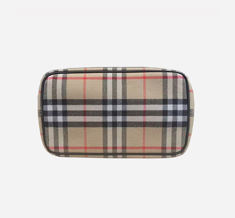 商品Burberry|Burberry/博柏利 女士米色棉布网格条纹通勤轻行单肩包,价格¥3102,第5张图片详细描述