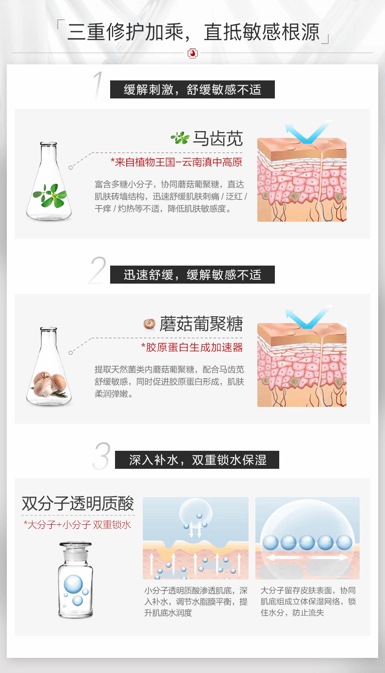 商品Winona|薇诺娜 舒敏保湿润肤水120ml舒缓敏感肌肤改善泛红干痒补水爽肤水,价格¥180,第7张图片详细描述