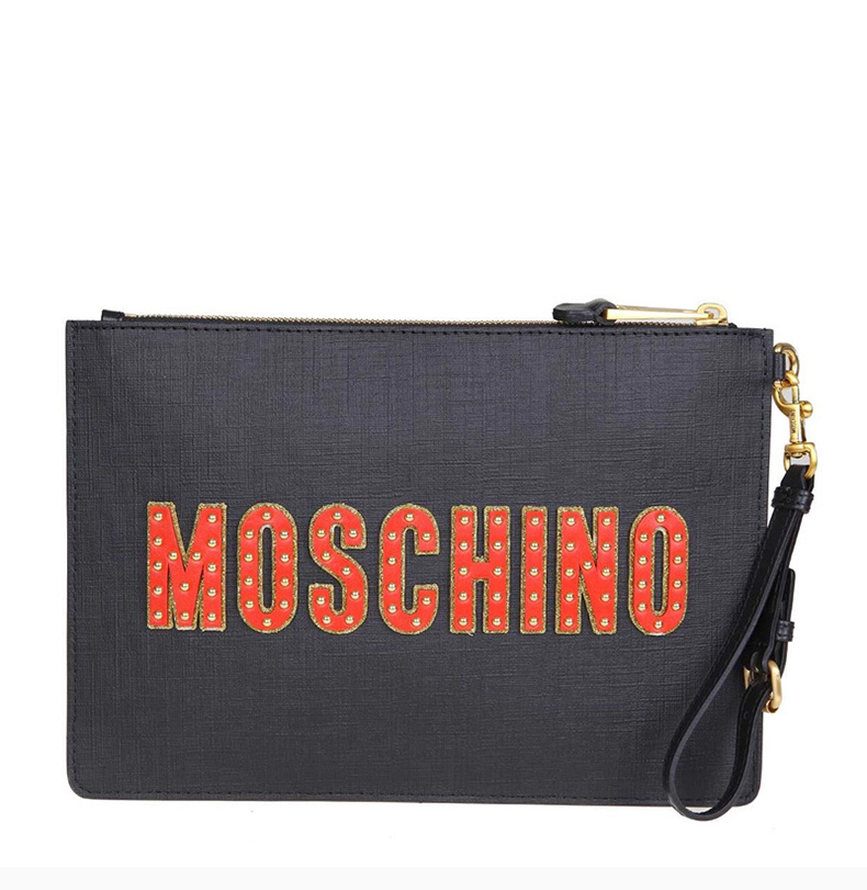 商品Moschino|MOSCHINO 莫斯奇诺 女士黑色手拿包 8429-8210-1555,价格¥1646,第9张图片详细描述