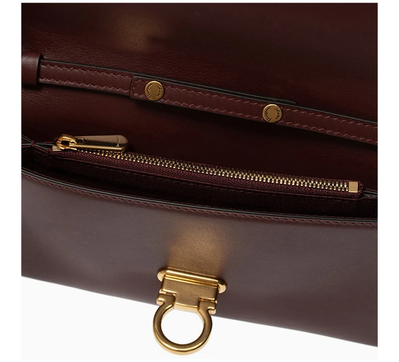 商品Salvatore Ferragamo|SALVATORE FERRAGAMO 酒红色女士单肩包 22-D969-733023,价格¥5138,第7张图片详细描述
