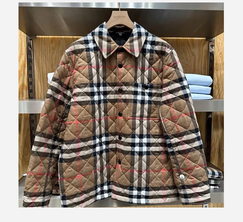 商品Burberry|BURBERRY/博柏利 男士菱格棉服绗缝外套 经典格纹棉服 情侣款男女同款,价格¥3170,第15张图片详细描述
