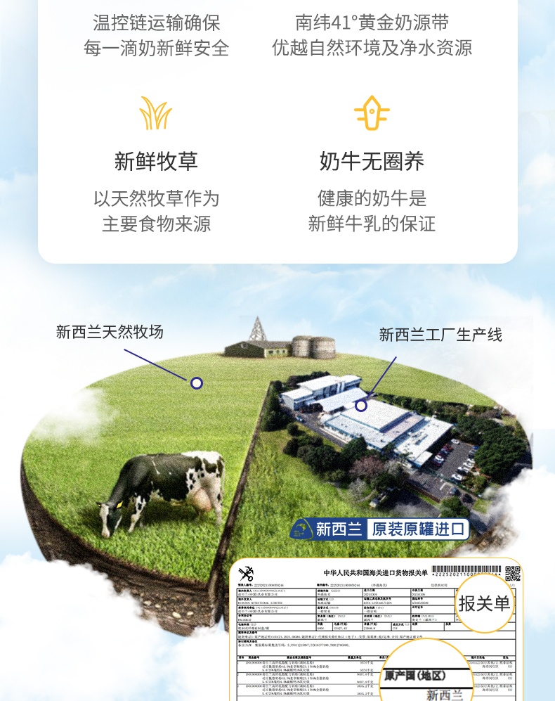 商品Hoeslandt|荷仕兰 全脂奶粉 袋装800克 成年女士学生成人高钙新西兰原装进口营养冲饮,价格¥163,第3张图片详细描述