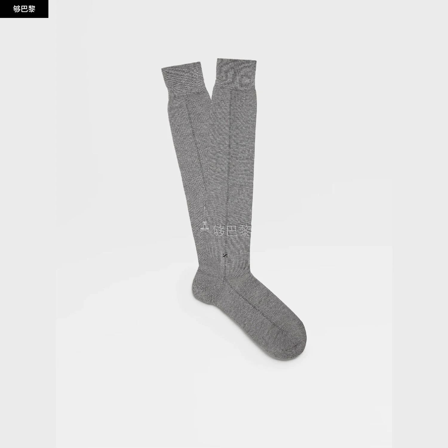 商品Zegna|【预售】 杰尼亚 25春夏 男士 袜子 GEYSER GREY BAGUETTE MID CALF SOCKS N5V40-524-032 ,价格¥627,第3张图片详细描述