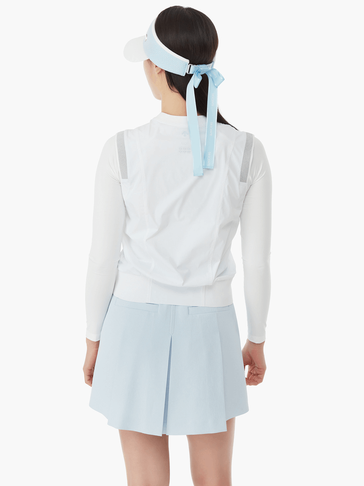 商品DESCENTE|【Brilliant|包邮包税】高球系列女款拼色无袖背心 DP22WFSL41-BBLG,价格¥782,第11张图片详细描述