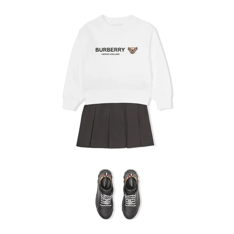 商品Burberry|BURBERRY 白色女童卫衣/帽衫 8042941,价格¥1398,第2张图片详细描述