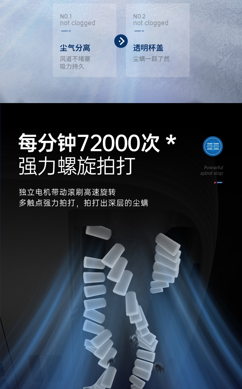 商品[国内直发] Morphy Richards|双尘杯除螨仪床上吸尘MR3101紫外线杀菌机家用小型除螨虫神器,价格¥357,第16张图片详细描述