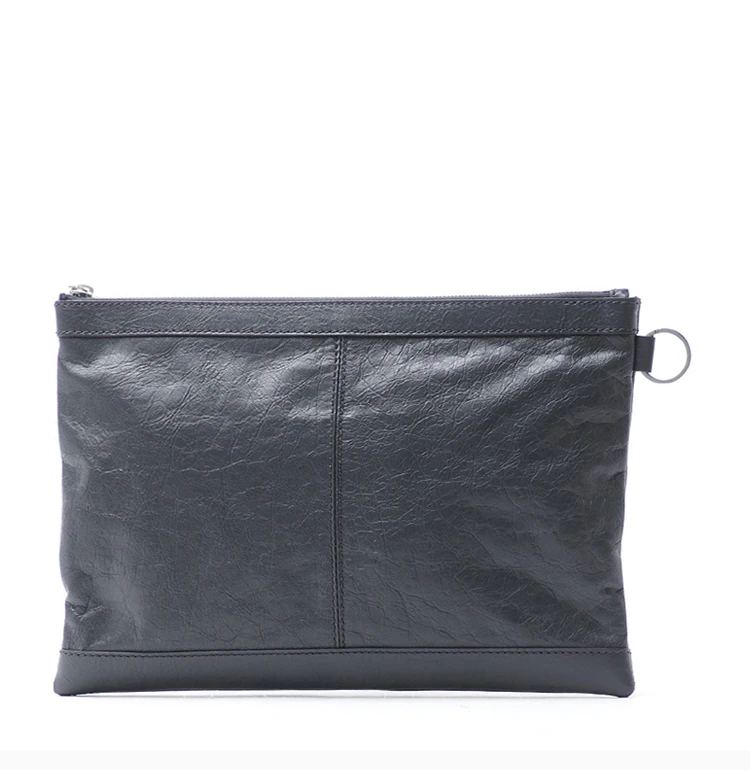 商品[国内直发] Balenciaga|Balenciaga 巴黎世家 男士灰色羊皮手拿包 273022-D9H04-1110,价格¥3658,第5张图片详细描述