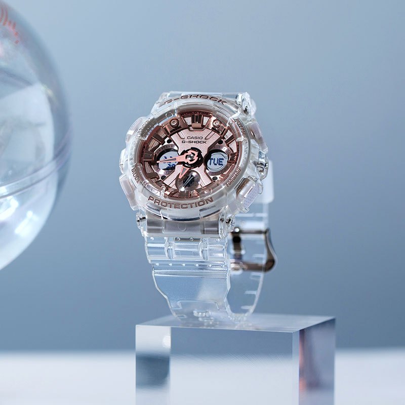 商品[国内直发] Casio|卡西欧手表历史上经典透明设计 防震 防磁 200米防水 自动LED照明 世界时间（48城市） 秒表（1/1000秒）功能,价格¥834,第4张图片详细描述