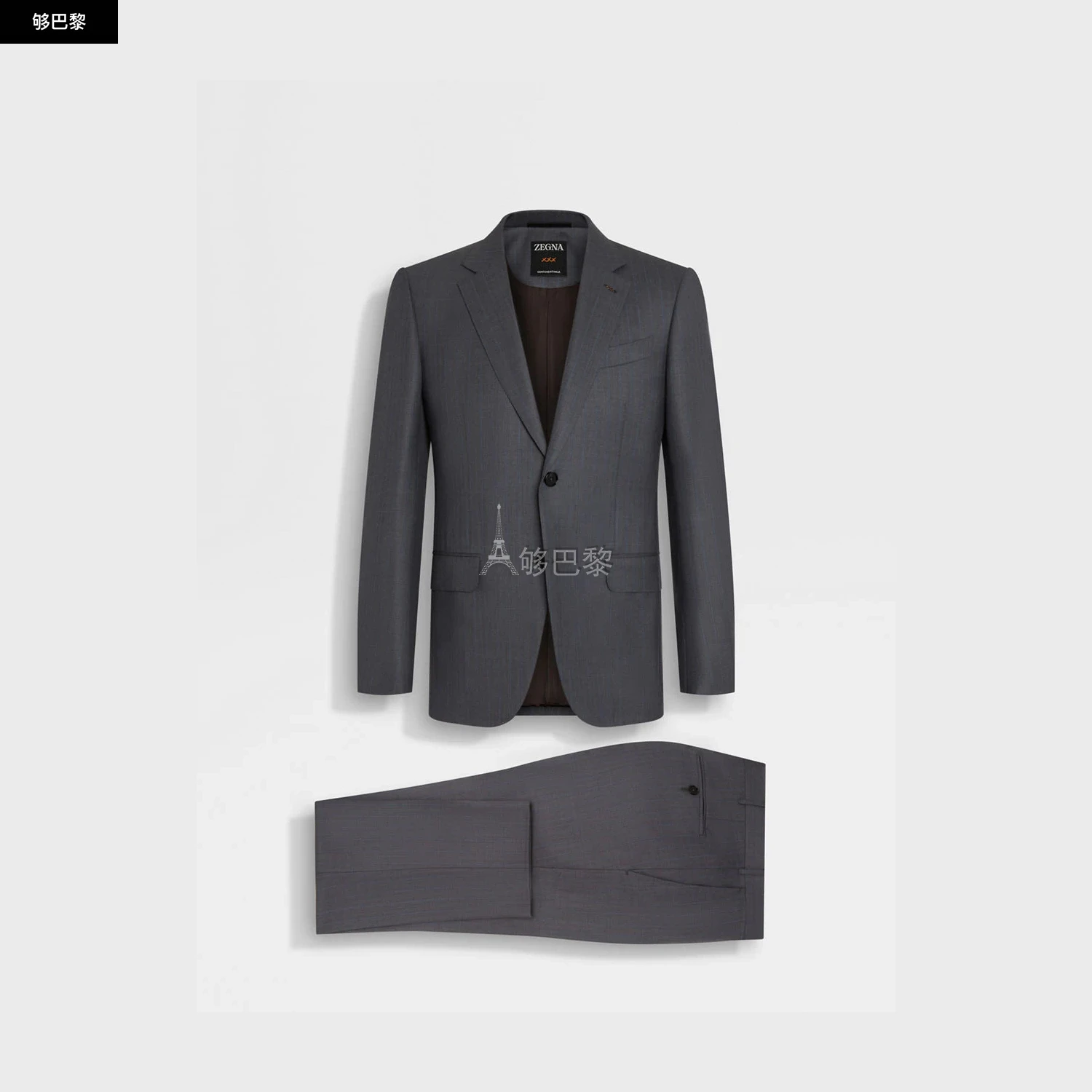 商品Zegna|【预售】 杰尼亚 25春夏 男士 西服套装 Grey and Light Blue Centoventimila Suit 922N40A9-21L2N5,价格¥53712,第2张图片详细描述