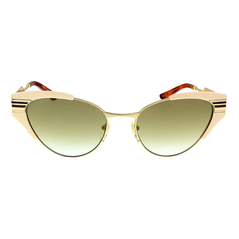 商品[国内直发] Gucci|GUCCI 女白色女士圆形太阳镜 GG0522S-005,价格¥3758,第5张图片详细描述