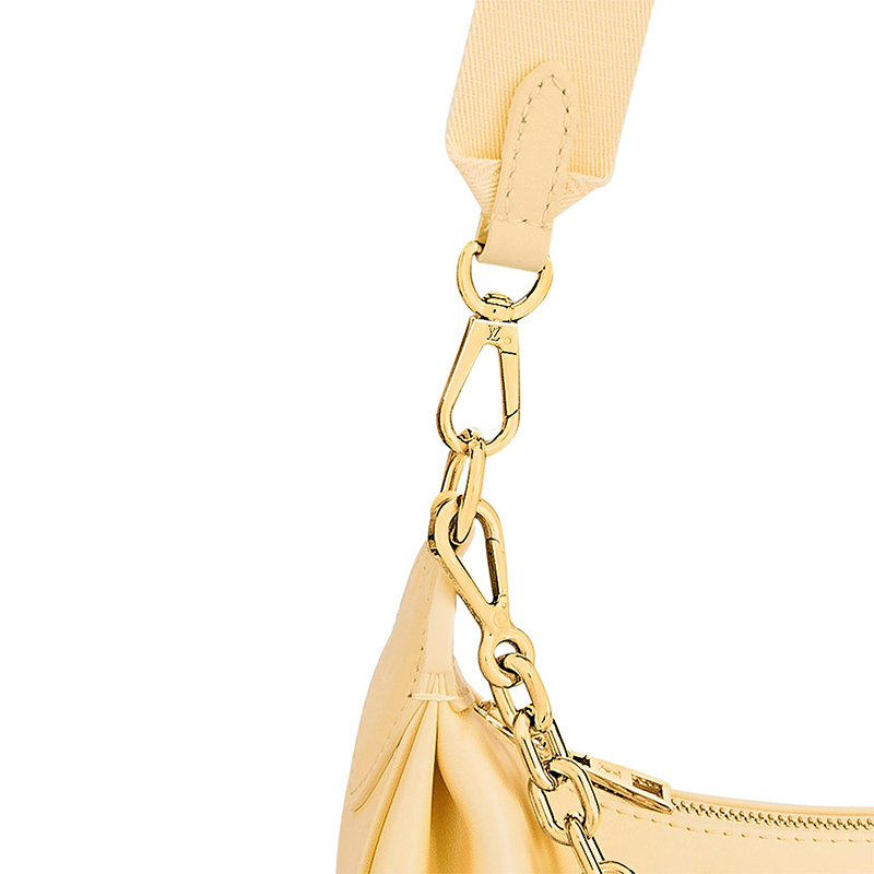 商品Louis Vuitton|【现货】Louis Vuitton/路易威登 Over The Moon系列 女士香蕉色老花压纹牛皮革金扣金链单肩斜挎手提月亮包M59823,价格¥18140,第6张图片详细描述