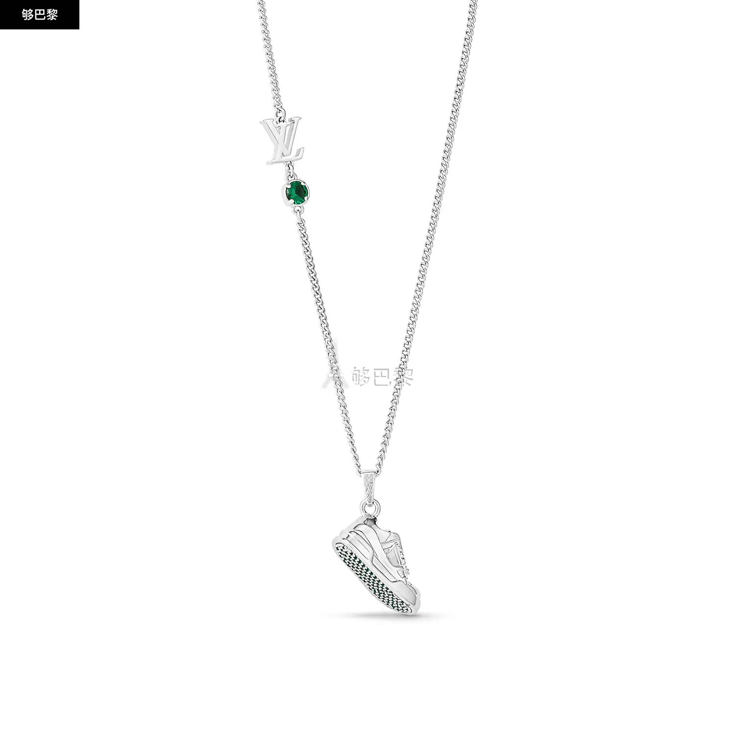 商品Louis Vuitton|【预售】 LV路易威登 25春夏 男士 吊坠 LV TRAINER STRASS 项链 M01388 ,价格¥7219,第4张图片详细描述