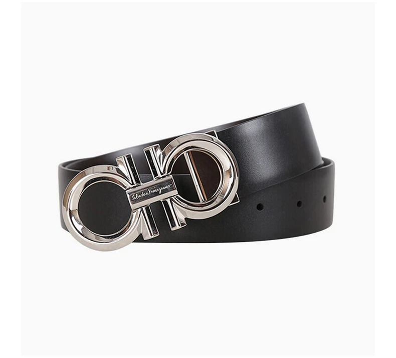 商品Salvatore Ferragamo|Salvatore Ferragamo 菲拉格慕 男士黑色牛皮腰带 67-9939-694743【包装随机，部分无包装盒】,价格¥2311,第5张图片详细描述