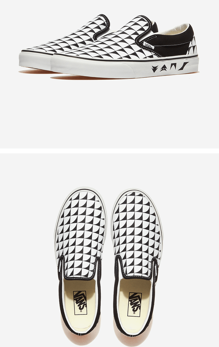 商品Vans|【Brilliant|包邮包税】万斯 CLASSIC SLIP-ON  休闲鞋 便鞋 一脚蹬 懒人鞋  VN000CT5BP7 CHECKERBOARD BLACK/TRUE WHITE,价格¥329,第3张图片详细描述