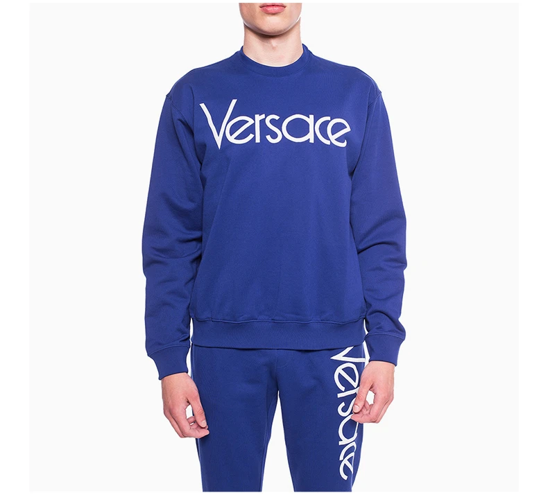 商品Versace|VERSACE 男士宝蓝色棉质圆领卫衣 A80470-A217878-A902P,价格¥2229,第5张图片详细描述