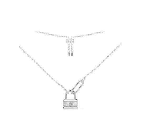 商品apm Monaco|爱心锁项链毛衣链小众设计吊坠饰品 爱心锁AC5992OX（香港仓发货）,价格¥547,第1张图片详细描述