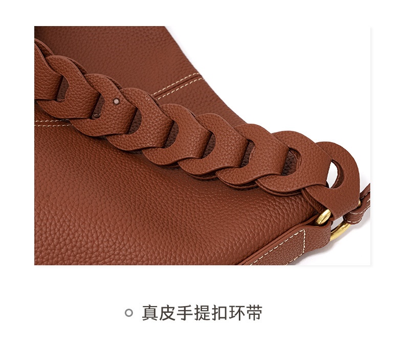 商品[国内直发] GLENVINTEN|格岚云顿新款复古真皮女包时尚简约软皮单肩包小众编织手提包,价格¥886,第14张图片详细描述