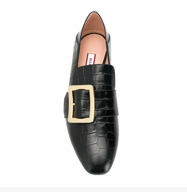 商品Bally|Bally 巴利 女士黑色牛皮Janelle乐福鞋 6228183,价格¥2001,第7张图片详细描述
