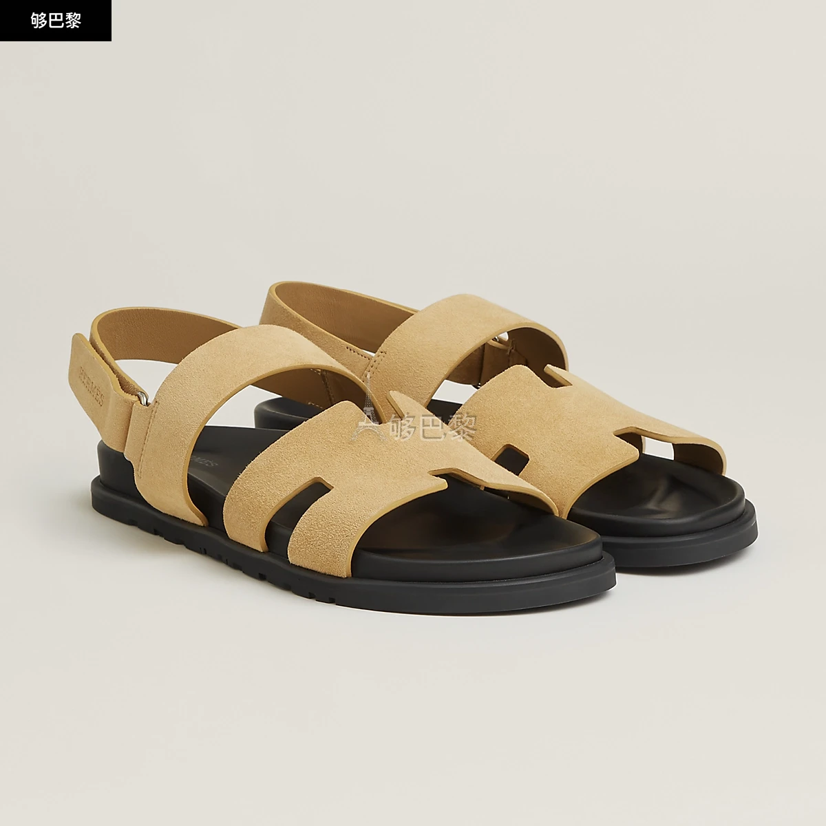 商品Hermes|【预售】 爱马仕 24秋冬 男士 平底凉鞋 Sandales Genius H231696ZHVD,价格¥8146,第4张图片详细描述
