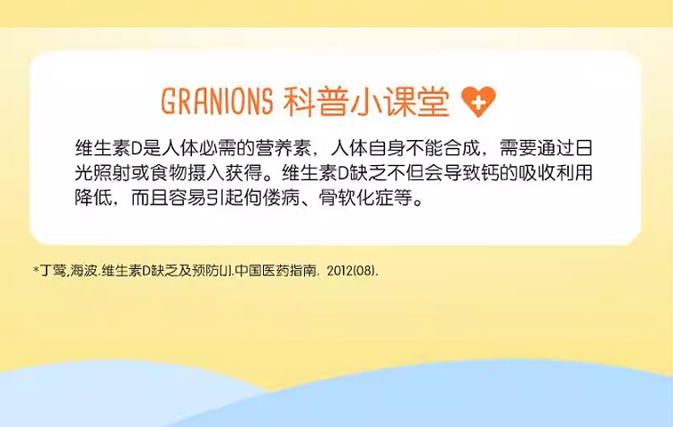 商品Granions|格兰宁宝宝维生素d3滴剂 20ml 儿童补钙吸收提高免疫,价格¥168,第6张图片详细描述