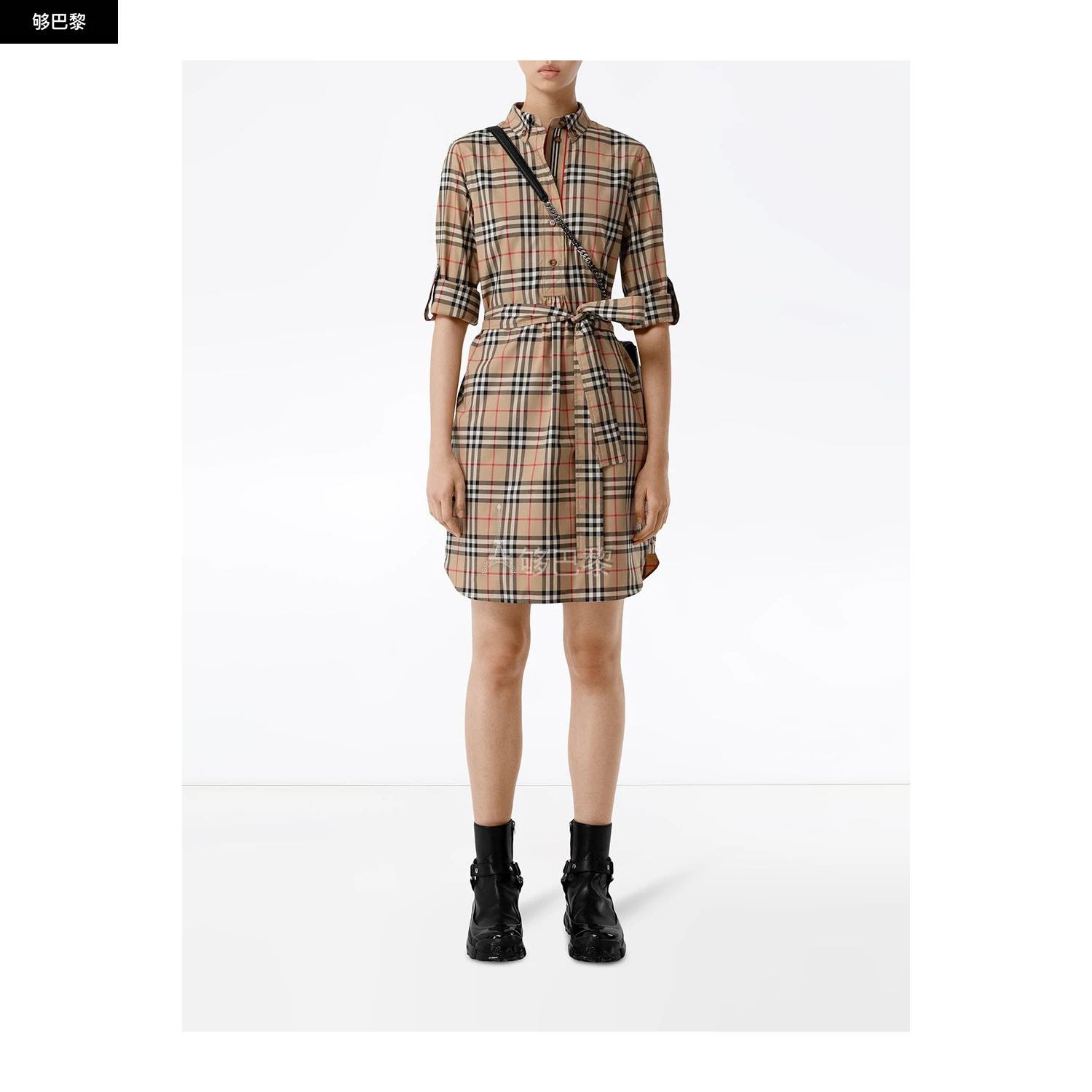 商品Burberry|【特惠7.9折】包邮包税【预售7天发货】 BURBERRY 2024春夏 女士 连衣裙 连衣裙 3405994 8085647A7028 ,价格¥6276,第6张图片详细描述