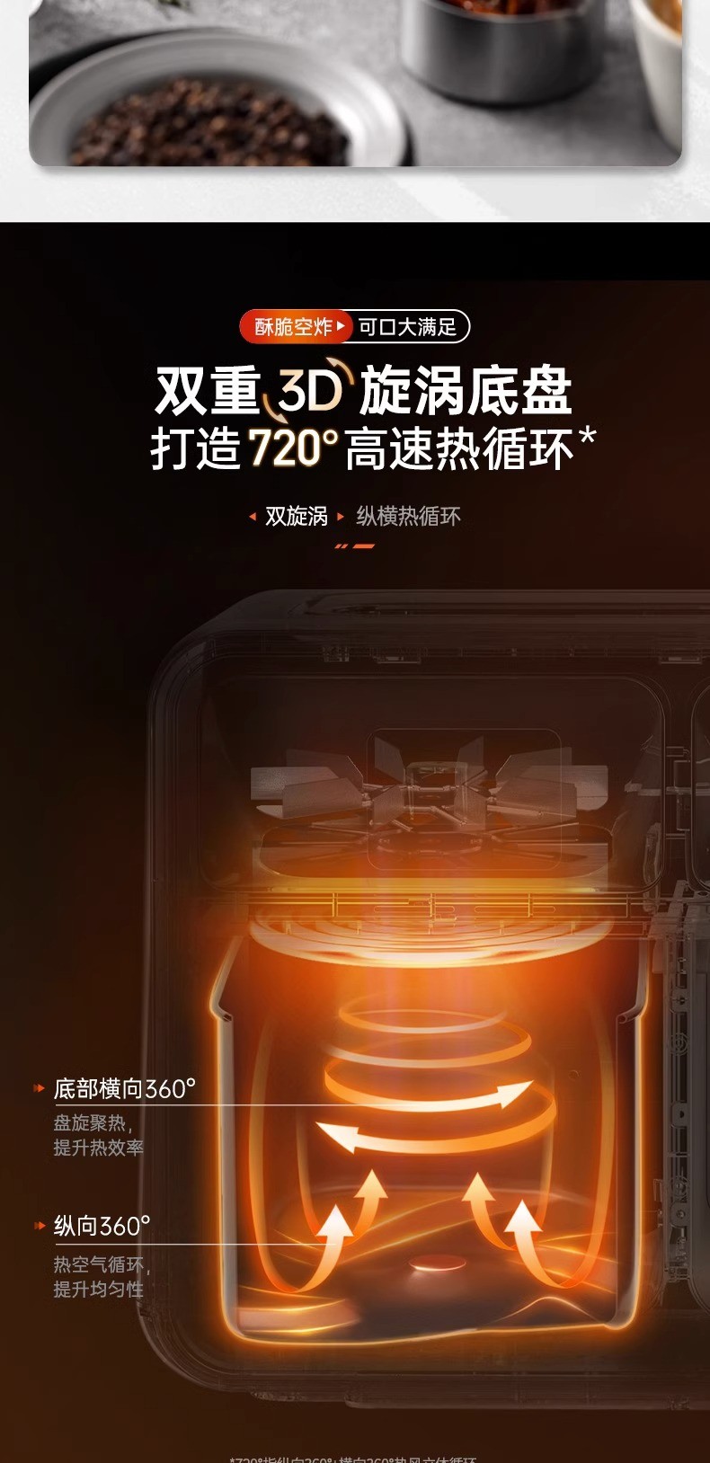 商品[国内直发] Morphy Richards|空气炸锅家用新款蒸汽嫩烤大容量炸锅多功能小型可视化电炸锅MR8101,价格¥514,第16张图片详细描述