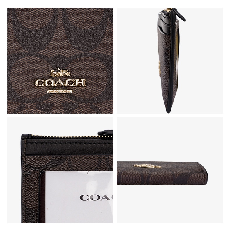 商品Coach|COACH 奥莱款女士PVC配皮卡包零钱包 F88208IMAA8,价格¥503,第1张图片详细描述