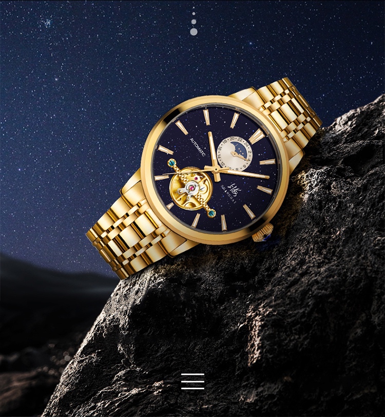 商品[国内直发] SHANGHAI WATCH|国民系列 露摆系列 深色表盘男士腕表,价格¥2989,第3张图片详细描述