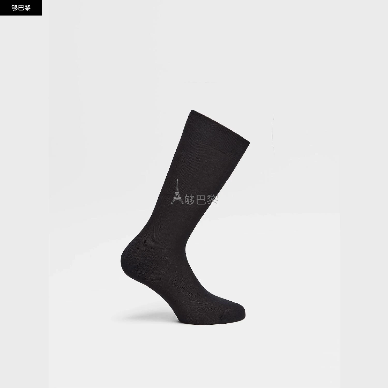 商品Zegna|【预售】 杰尼亚 24秋冬 男士 袜子 Black Cotton Socks N4V40-012-001,价格¥677,第5张图片详细描述