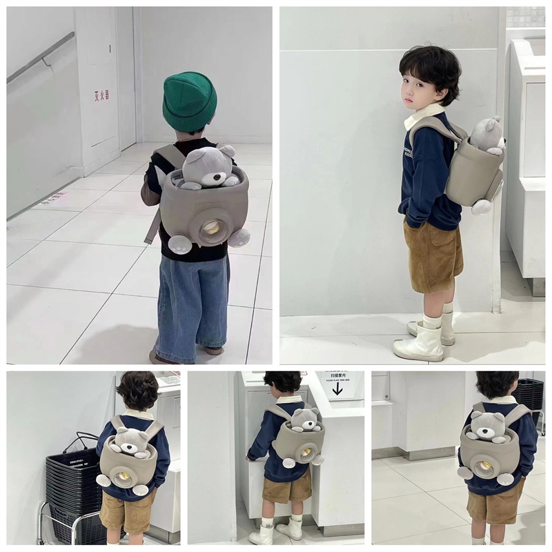 商品GERM|日本GERM格沵 格沵卡卡兔/抱抱熊 旅行包 上学儿童双肩包书包背包,价格¥450,第2张图片详细描述