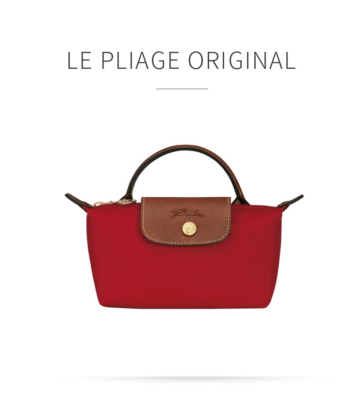 商品Longchamp|LONGCHAMP 珑骧 LE PLIAGE ORIGINAL女士红色手提小袋 34175089545,价格¥454,第1张图片详细描述