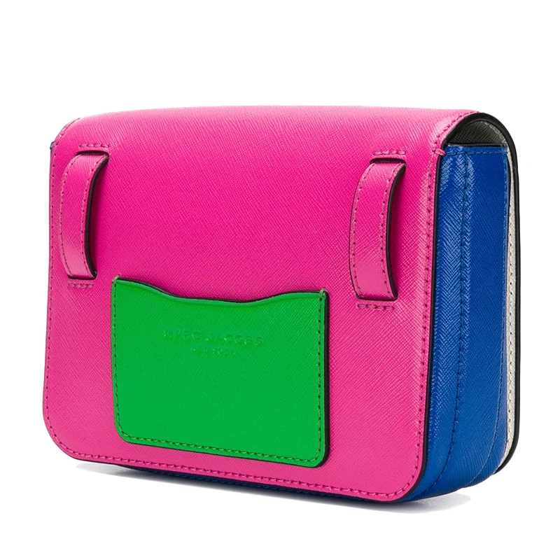商品[国内直发] Marc Jacobs|MARC JACOBS 马克·雅可布 女士紫色拼多色皮革单肩包斜挎包 M0014102-951,价格¥1038,第2张图片详细描述