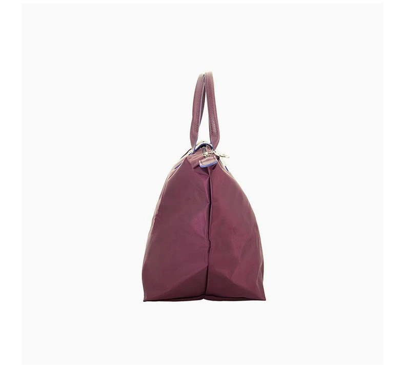 商品[国内直发] Longchamp|LONGCHAMP 女士紫色尼龙配皮刺绣LOGO手提包 1623619P22,价格¥957,第6张图片详细描述