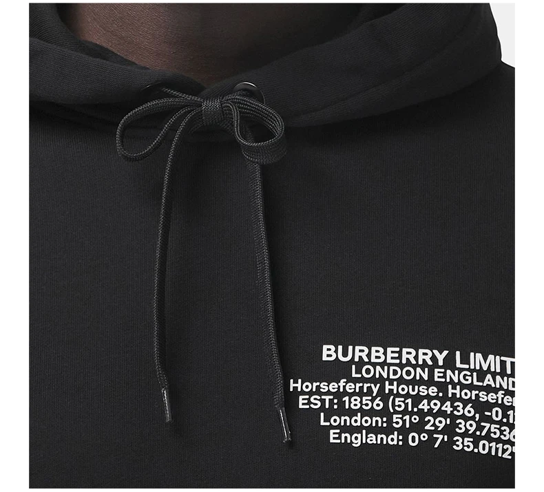 商品Burberry|BURBERRY 黑色男士卫衣/帽衫 8042753,价格¥3939,第8张图片详细描述