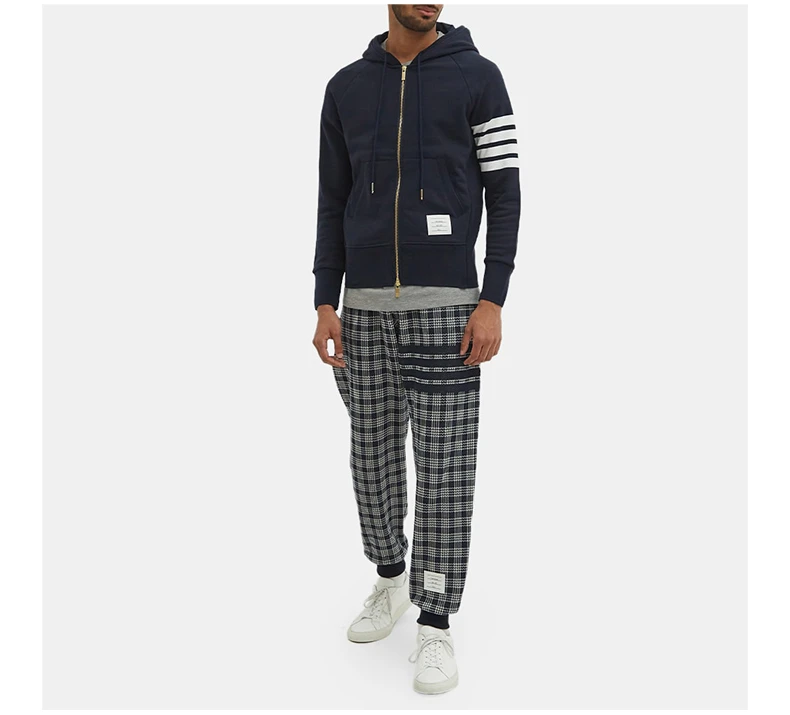 商品Thom Browne|THOM BROWNE 海军蓝色男士卫衣/帽衫 MJT022H-00535-461,价格¥3942,第7张图片详细描述