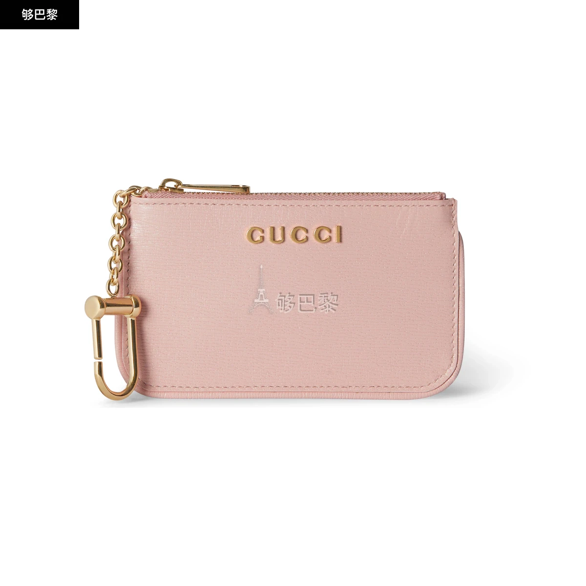 商品Gucci|【预售】 古驰 24秋冬 女士 钥匙包 饰手写体GUCCI标识拉链钥匙包 790102 0OP0N 5909,价格¥3253,第2张图片详细描述