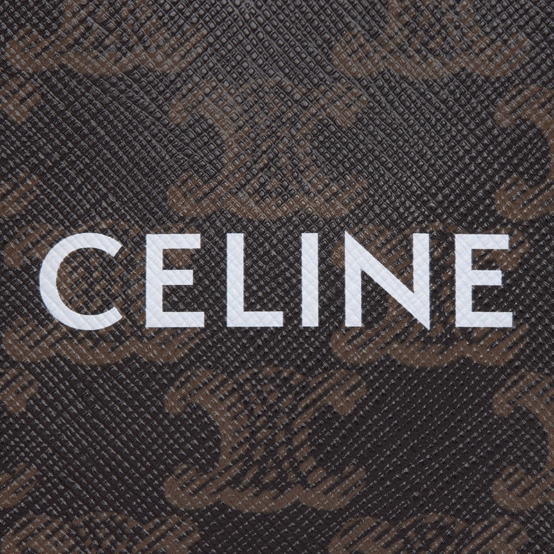 商品Celine|CELINE/赛琳    女士凯旋老花涂层帆布配皮MICRO竖款CABAS手袋零钱包,价格¥3710,第5张图片详细描述
