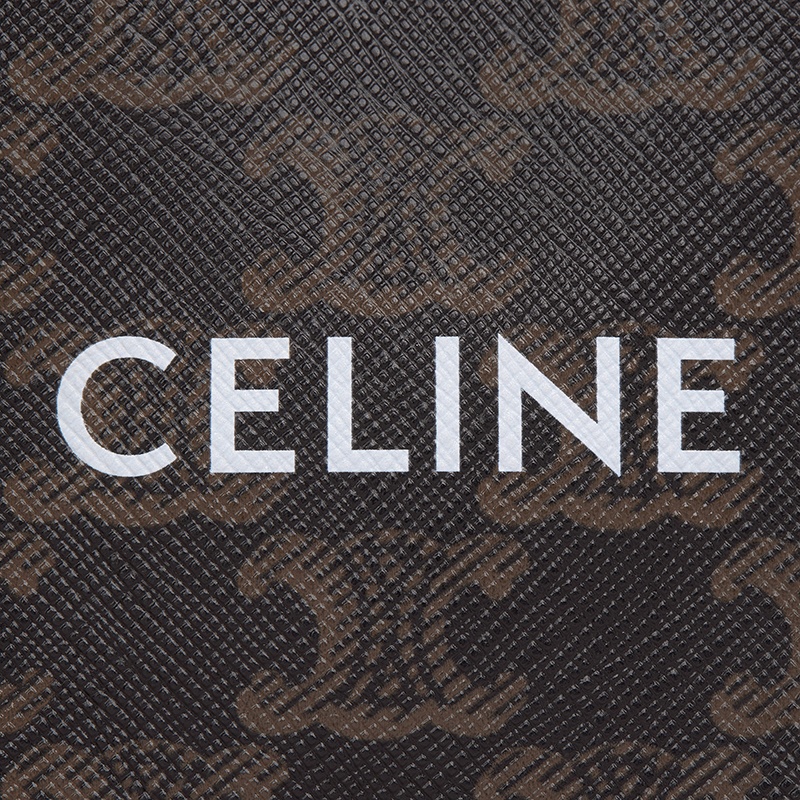 商品Celine|CELINE/赛琳    女士凯旋老花涂层帆布配皮MICRO竖款CABAS手袋零钱包,价格¥3557,第5张图片详细描述