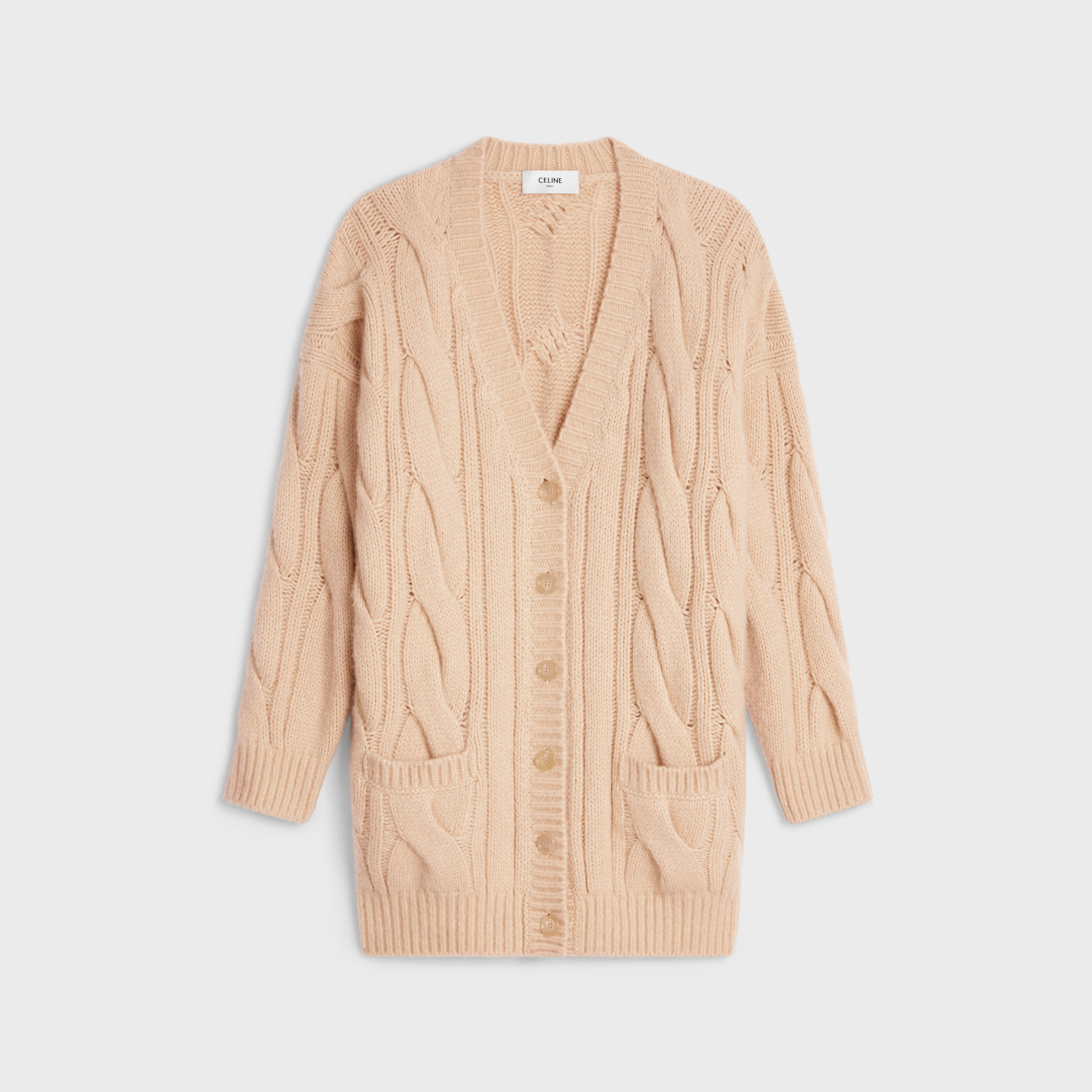 商品[国内直发] Celine|CELINE 肉粉女士针织衫/毛衣 2AJ36086U-03PA,价格¥21677,第1张图片详细描述