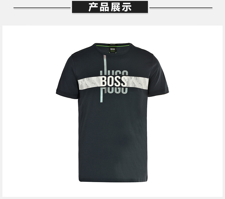 商品Hugo Boss|Hugo Boss 雨果博斯 男士深藍色纯棉短袖T恤 TEE2-1815506410,价格¥600,第5张图片详细描述