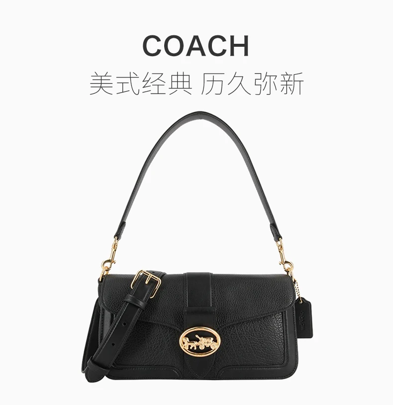 商品Coach|COACH 女士黑色手提单肩包 F5493IMBLK,价格¥1018,第2张图片详细描述