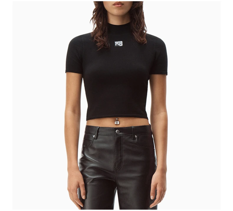 商品Alexander Wang|ALEXANDER WANG 黑色女士T恤 4KC2191008-001,价格¥1569,第4张图片详细描述
