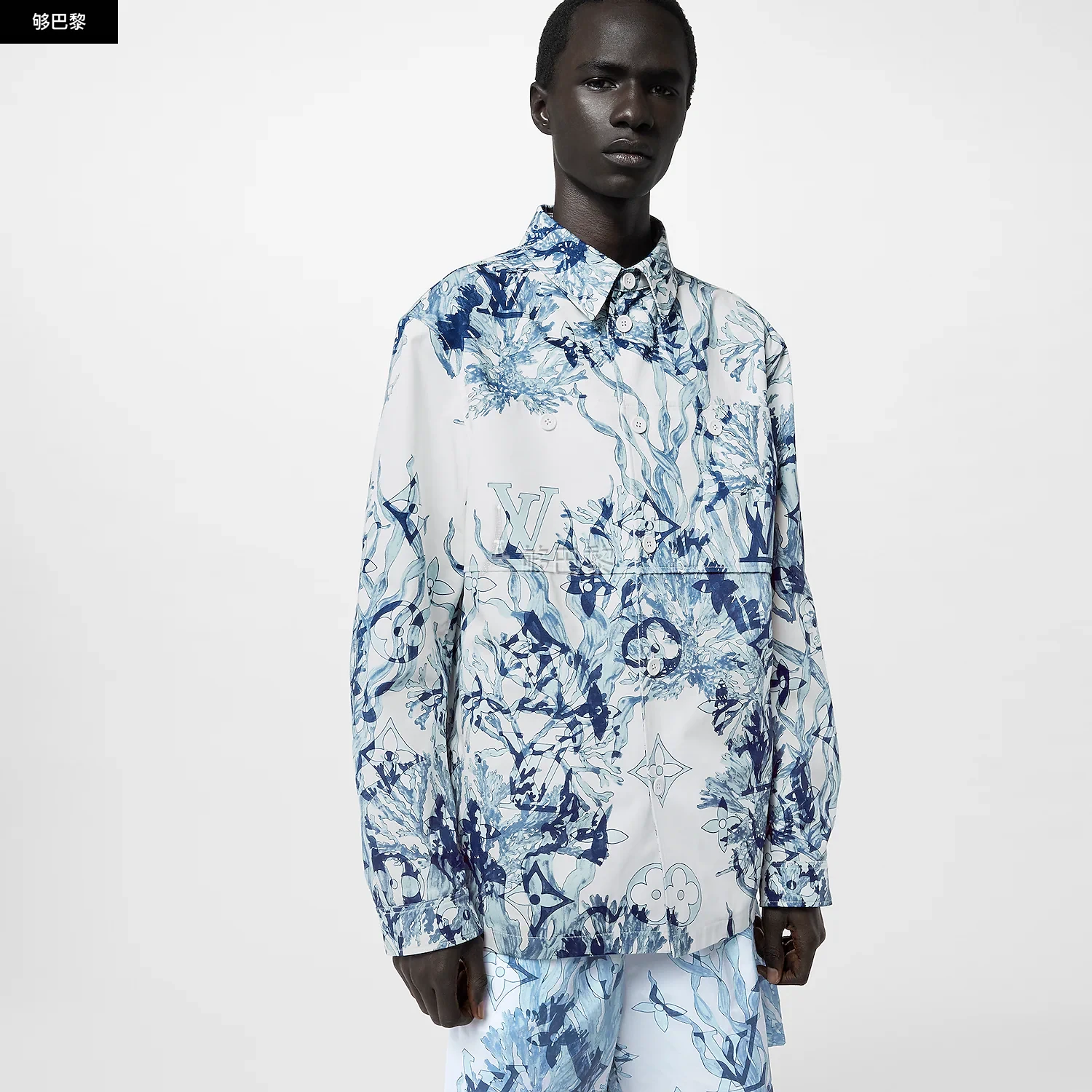 商品Louis Vuitton|【预售】 LV路易威登 25春夏 男士 长袖衬衫 印花棉质夹克式衬衫 1ABNSQ ,价格¥18521,第6张图片详细描述