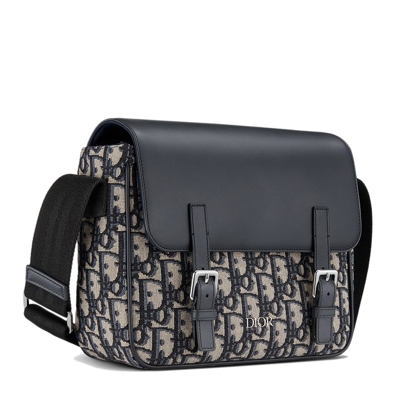 商品Dior|DIOR/迪奥 21年春夏款MESSENGER 儿童Oblique帆布配小牛皮翻盖单肩斜挎邮差包,价格¥14450,第3张图片详细描述
